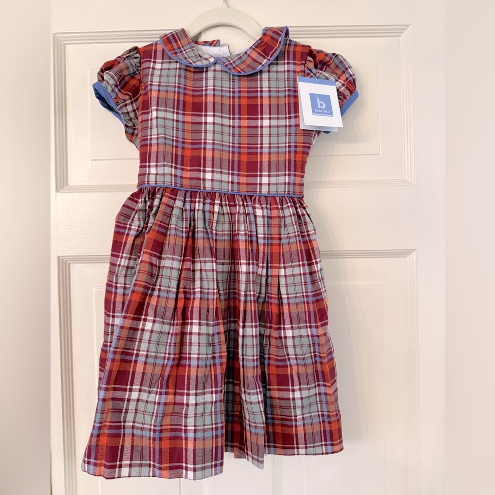 NWT Bella Bliss Plaid Dress, 4T